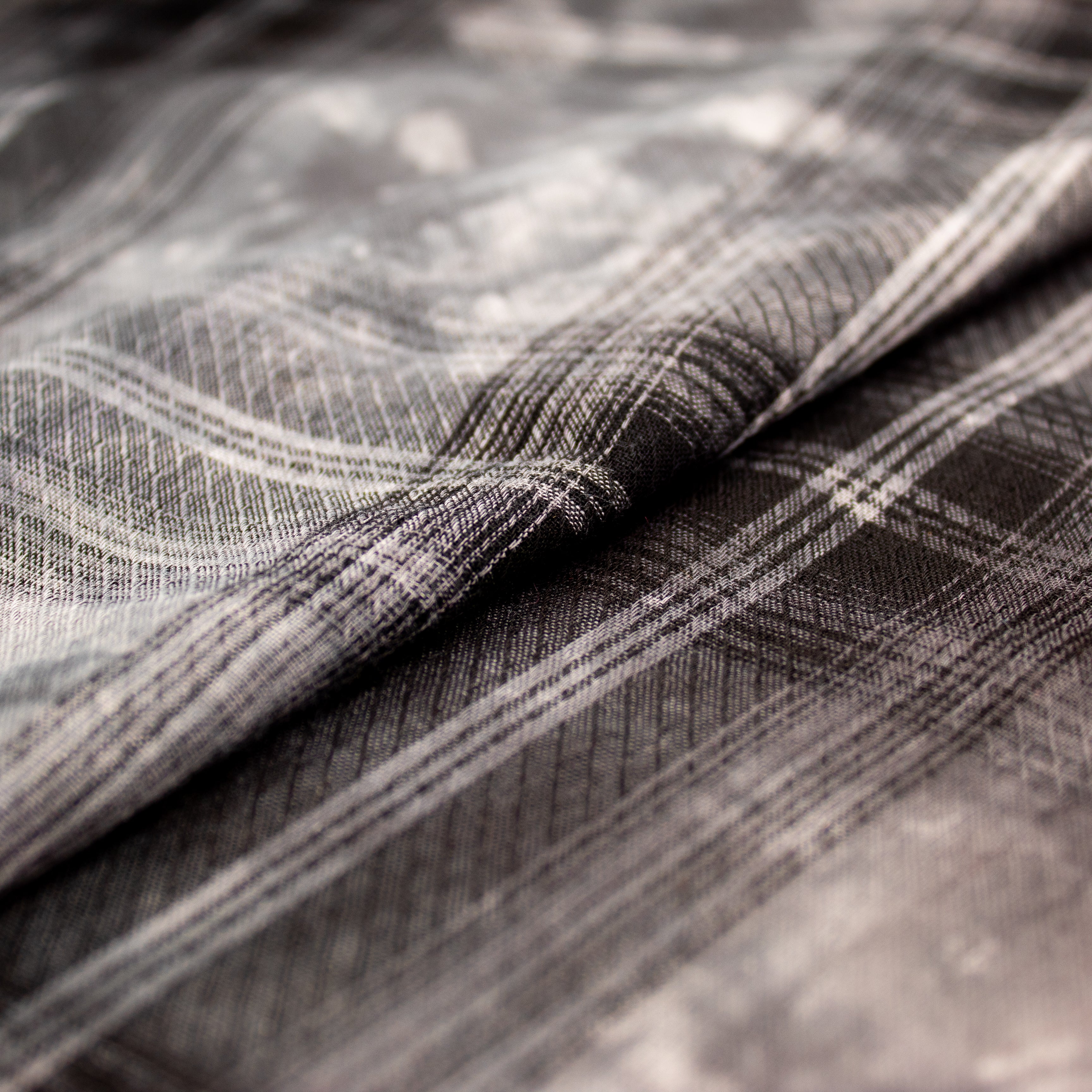 Marbled Plaid Printed Sheer Georgette