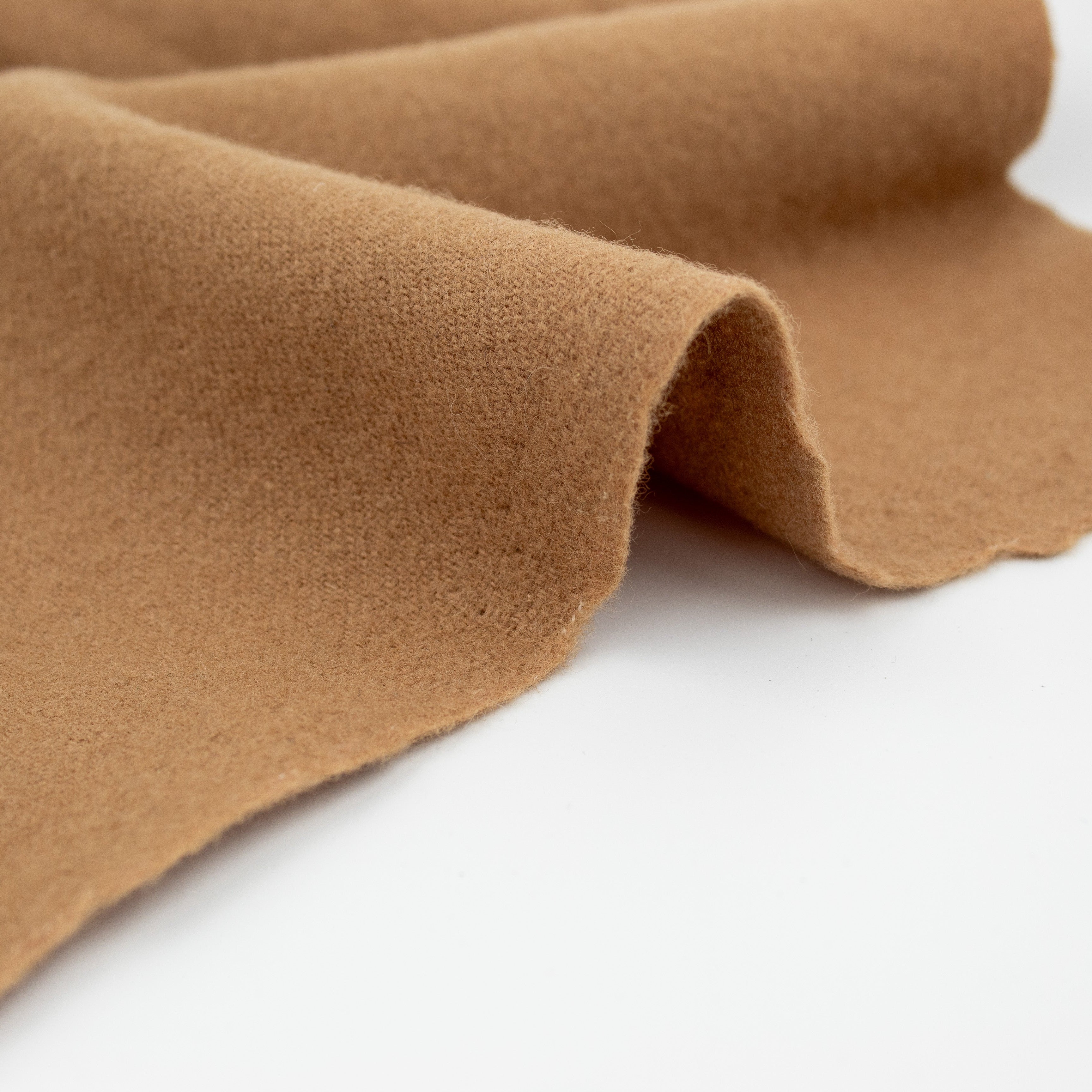 Felted Wool Blend Coating in Camel